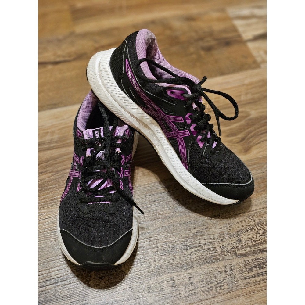 ASICS Contend 8 Womens Running Shoes Black Purple 1012B320 Sneakers Size 8.5
